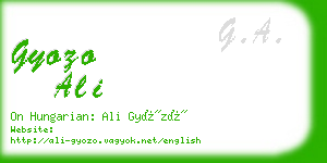 gyozo ali business card